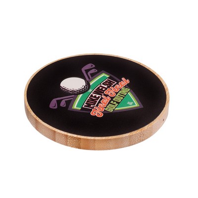 Vibrant Backlit 15W Bamboo Wireless Charger