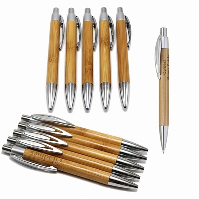 Lucky Clicker Bamboo Pen & Pencil Set