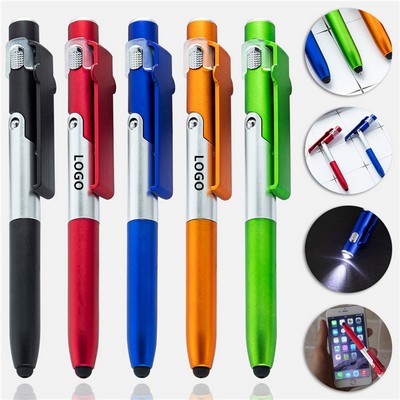 4" 1 Smartphone Stand LED Ballpoint Pen & Stylus