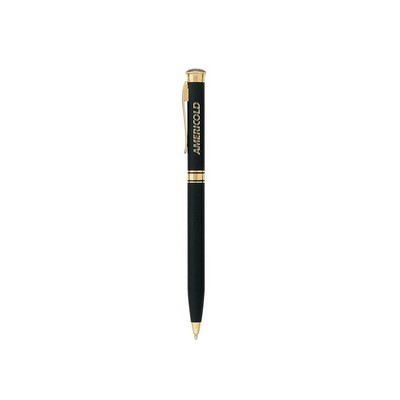 Solid Brass Ballpoint Twist Metal Pen - Black