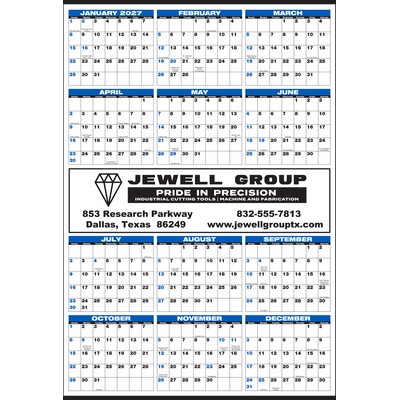Year-In-View® Medium Memo Center Ad Calendar