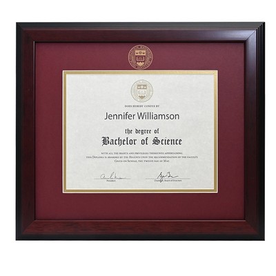 Stepped Mahogany Diploma Frame