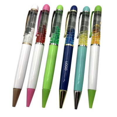 DIY Holiday Floating Pen 3D Custom Motion Liquid Ballpoint Pen Festive Souvenir Gift Pen