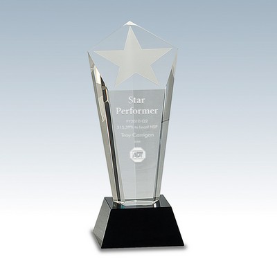 Crystal Shining Star Award w/Black Base
