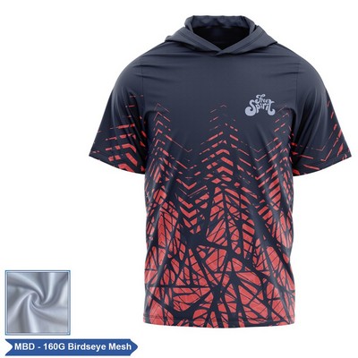 Unisex & Kids' Sublimation 160G Birdseye SS Hooded T-Shirt