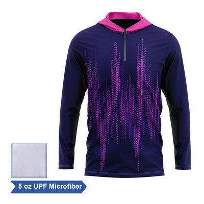 Unisex & Kids' Sublimation UPF Microfiber Long Sleeve Hooded