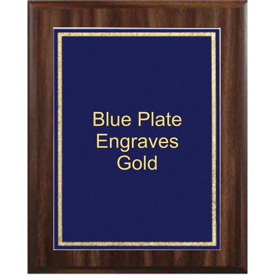 Cherry Plaque 7" x 9" - Blue/Gold 5" x 7" Florentine Frame Designer Plate