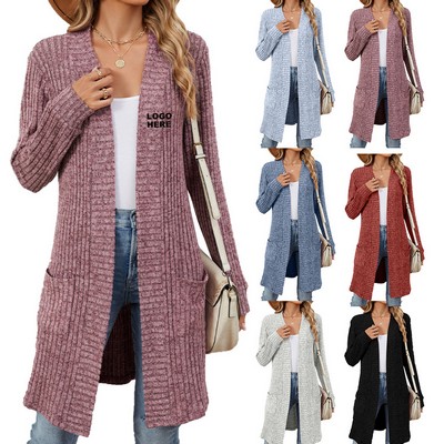 Custom Fashion Long Sleeve Sweater Lightweight Cardigans for Women