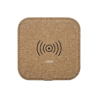 Sustainable Natural Cork Wireless Charger 15W Qi-Certified Fast Charging Pad Universal Compatibility