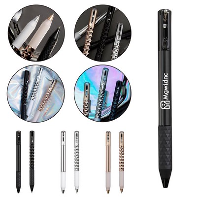 Rhombus Geometric Transforming Pen - Retractable Stress Relief Ballpoint Pen for Students