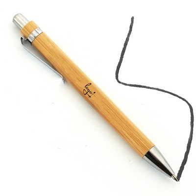 Bamboo Wooden Sustainable Retractable Ballpoint Pen
