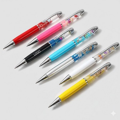 Bold Barrel DIY Ocean Series Floating Pen Premium Metal Liquid Motion Ballpoint Pen