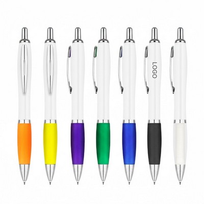 Ergonomic Gourd-Shaped Retractable Pen Custom Printed Plastic Ballpoint High-Volume Advertising