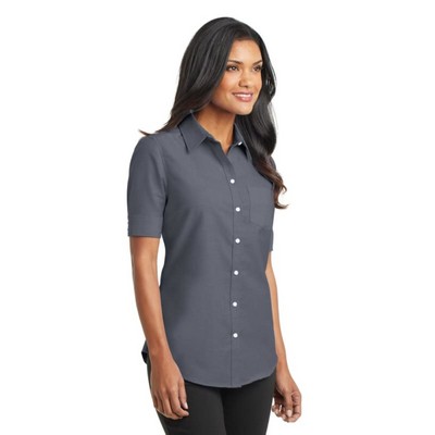 Port Authority® Ladies Short Sleeve SuperPro Oxford Shirt