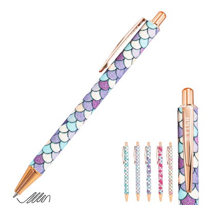 Waves Patten Click Metal Pen