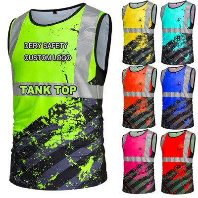 Premium Hi Vis ANSI Class 2 Safety Shirt, Sleeveless