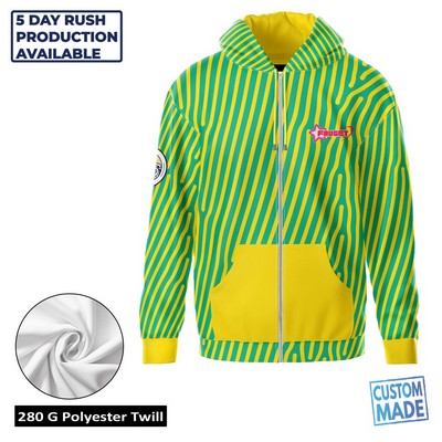 Unisex & Kids' Sublimation 280G Polyester Twill Full-Zip