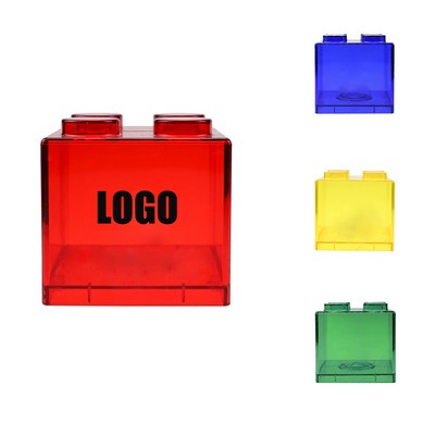 Transparent Building Block Coin Bank