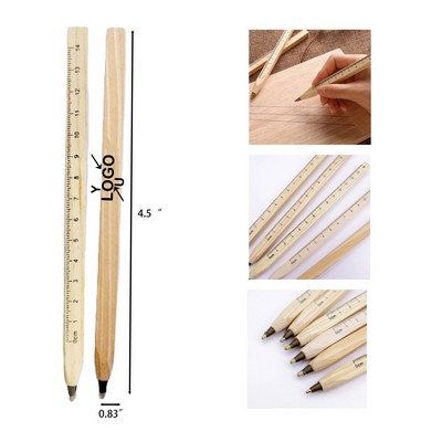 Eco-Friendly Wooden Ruler Ballpoint Pen