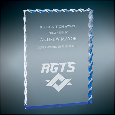 Blue Wave Edge Acrylic, 5x7"