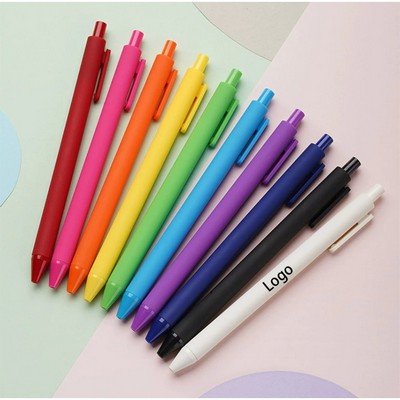 6" Plastic Macaron Candy Color Spray Glue Push Ballpoint Pen