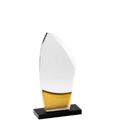 Golden Wedge Crystal Award, 9.53"H
