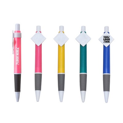 Square Clip Anti Slippy Ballpoint Pen
