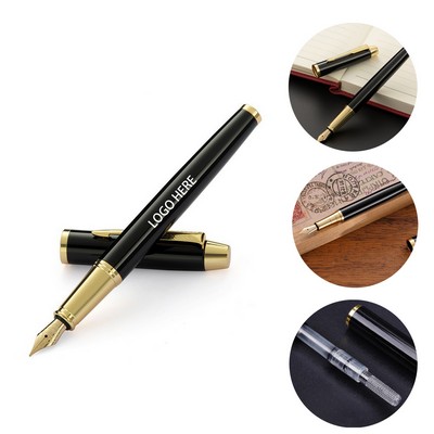 Luxury Fountain Pen Fine Nib Gift Set Men Women Ink Cartridges Converter Premium Writing Instrument