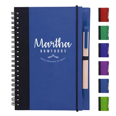 Recycled Eco Hardcover Notebook with Pen