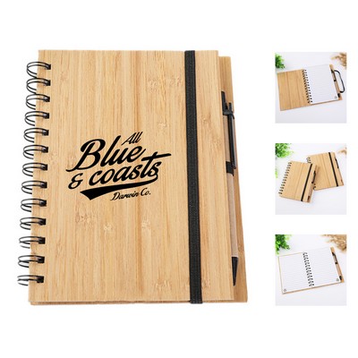 Eco-Friendly Hard Bamboo Notebook