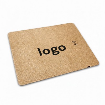 Cork Wireless Charging Mouse Pad