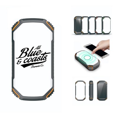 10000mAh Wireless Solar Power Bank with Led Light