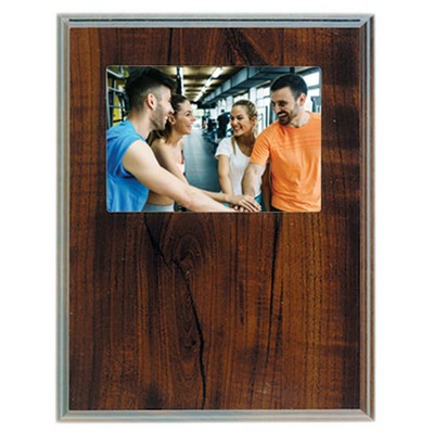 Cherry Finish Slide In Frame Plaque with Window