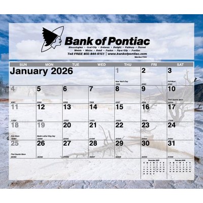 Mini Tear-Off Sheet Calendar - Scenic Water
