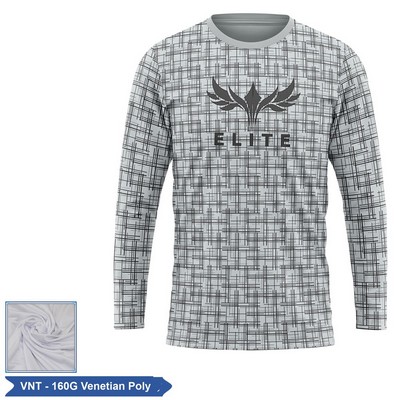 Unisex & Kids' Sublimation Venetian Long Sleeve Economy Tee