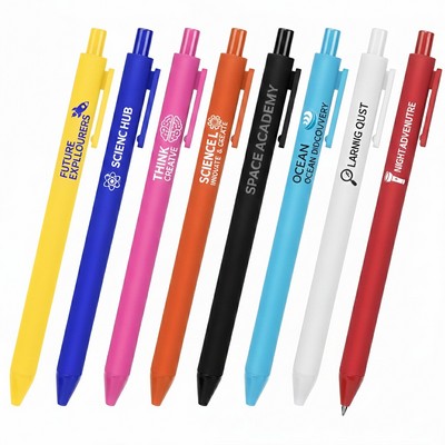Soft Rubberized Touch Retractable Gel Pen