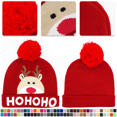 Christmas Knit Warm Bam Beanie