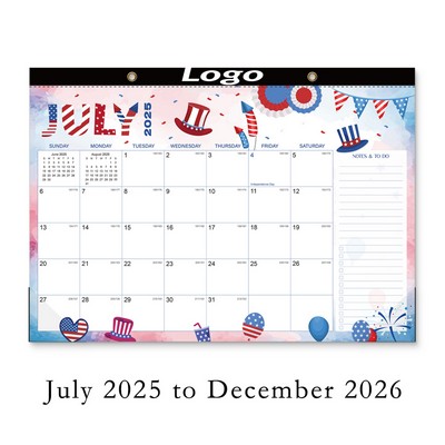 Modern Wall Mount Desk Calendar with Daily Planner Grid