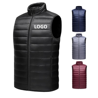 Men's Lightweight Water Resistant Puffer Vest