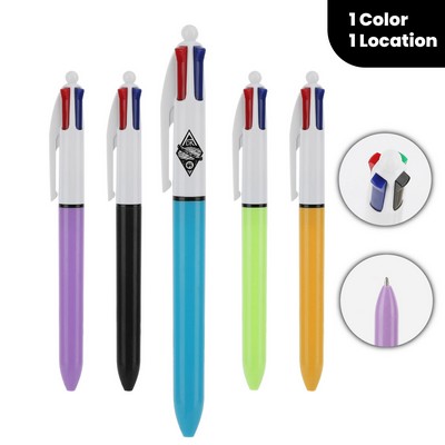 Customized Retractable Four Color Ball Pen