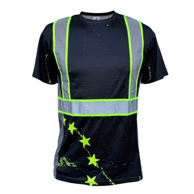 Stealth 1776 Betsy Ross Flag Black Type-O Reflective Safety Shirt