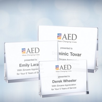 Color Imprinted Horizontal Rectangle Plaque (L)