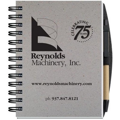 Recycled Journals w/Pen Safe Back Cover (5"x 7")