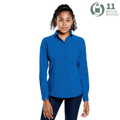 Storm Creek Women's Influencer 4-Way Stretch Microplaid Woven Shirt