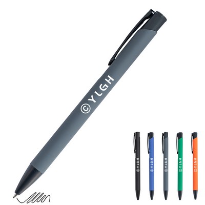 Classic Matte Barrel Dual Rings Click Metal Pen