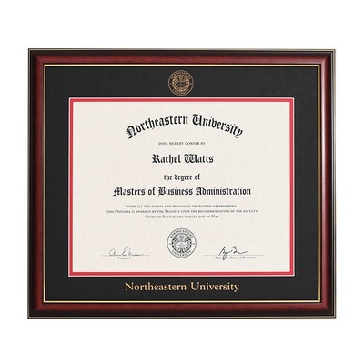 Sculptured Mahogany Diploma Frame