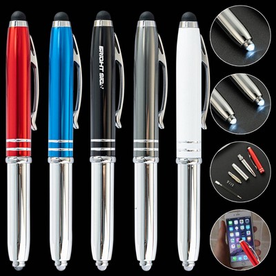 Metallic Stylus Pen with LED Light & Laser Engraving
