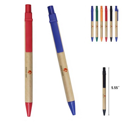 Eco Friendly Paper Barrel Ballpoint Pen