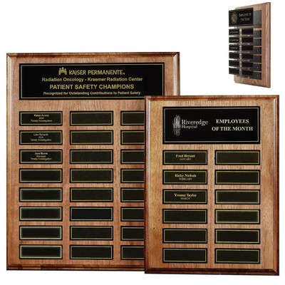 Perpetual Walnut Plaque With Magnetic Plates - 12"x15"