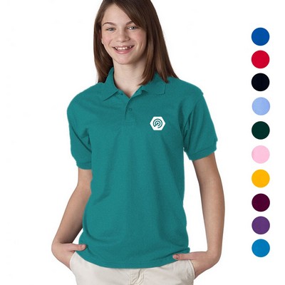 Gildan Dryblend Youth 5.6 oz 50/50 Cotton/ Polyester Polo T-Shirt